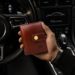 Men's Leather RFID Wallet with Aluminium Card Holder Ejection Function - Image 11